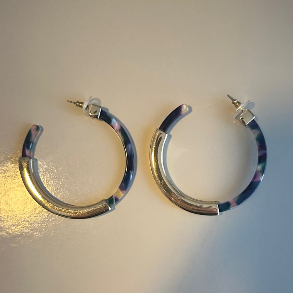 BaubleBar Multicolored Hoop Earrings